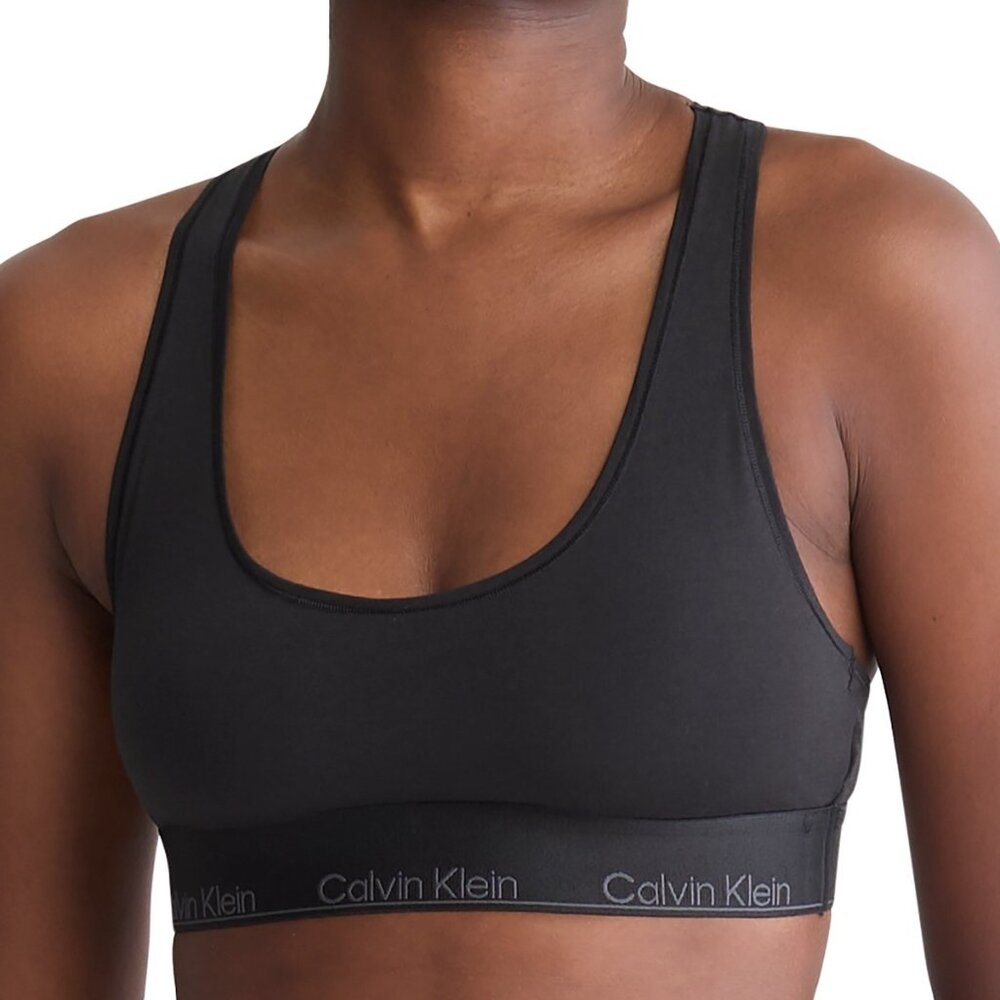 Calvin Klein BLACK Modern Cotton Holiday Unlined Bralette US Medium